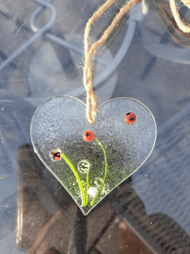 floral hanging hearts