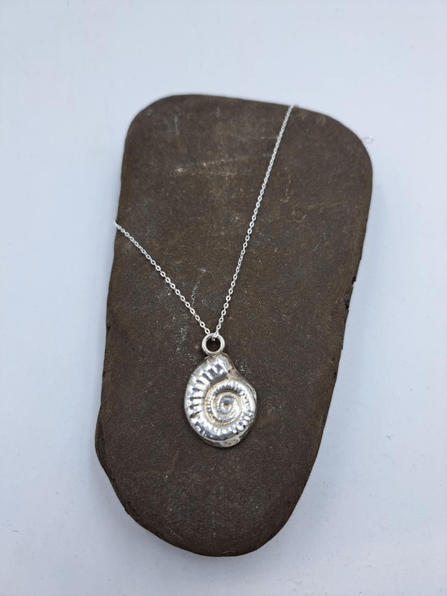 Ammonite Silver Pendant 
