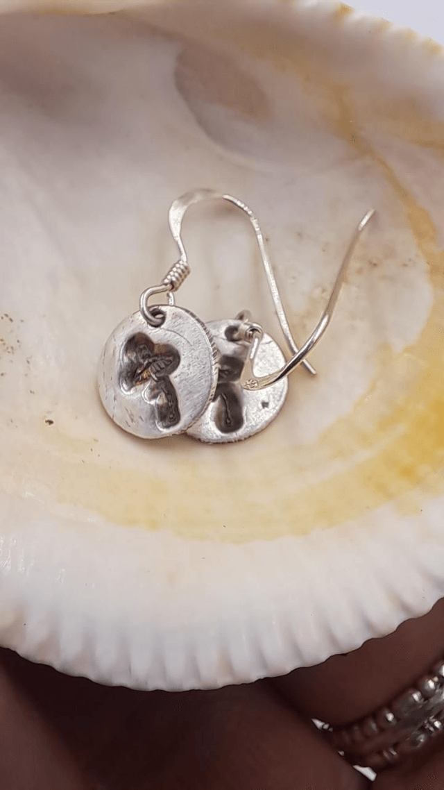 Fungi drop earrings 