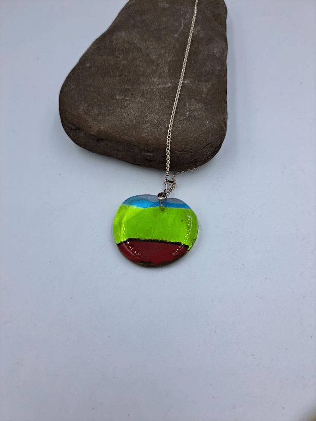 Stripey Circular Pendant 
