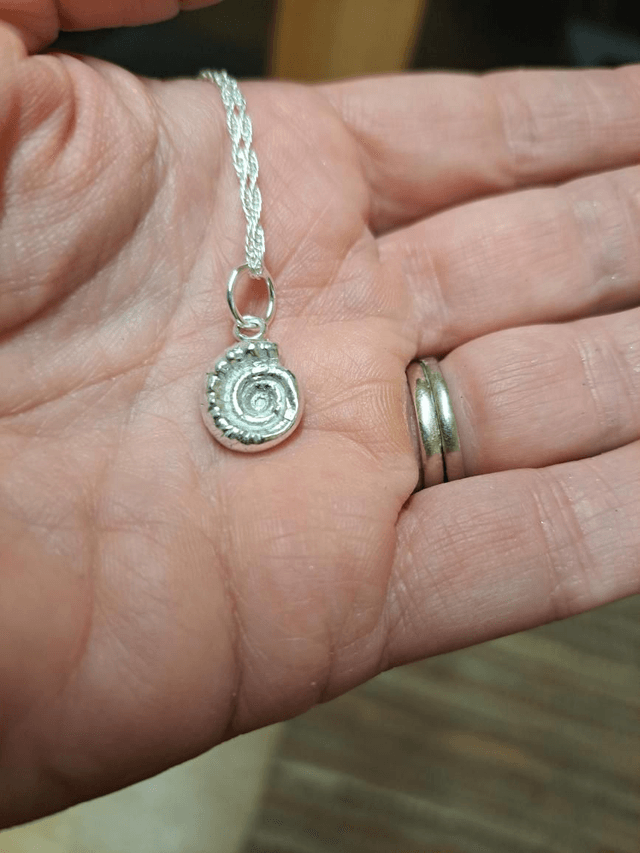Ammonite Silver Pendant 