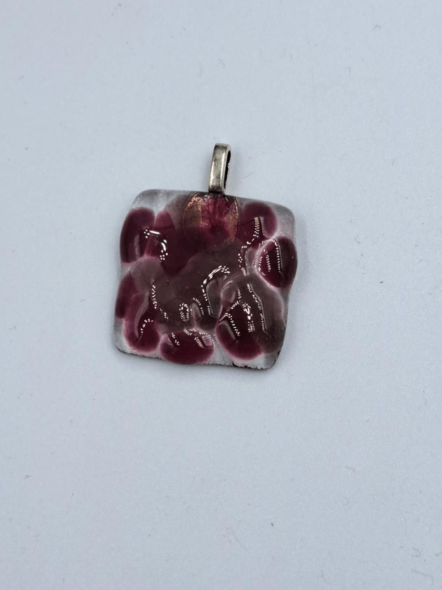 Pink frit pendant