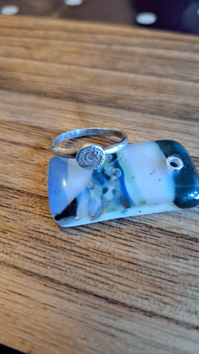 Sterling silver lunar ring 