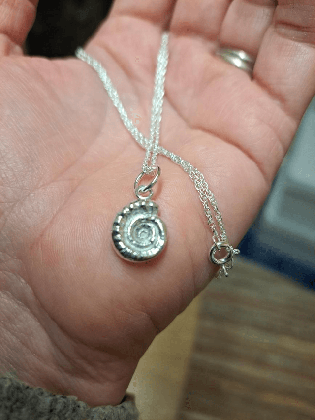 Ammonite Silver Pendant 