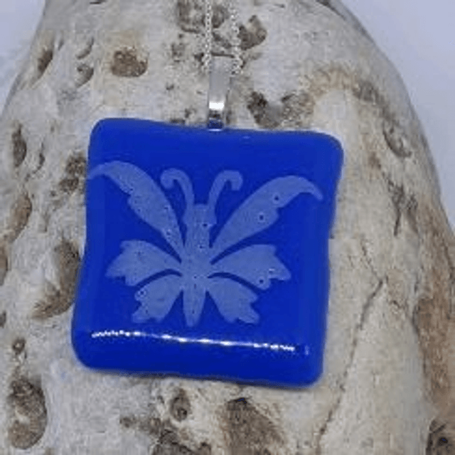 Blue butterfly pendant