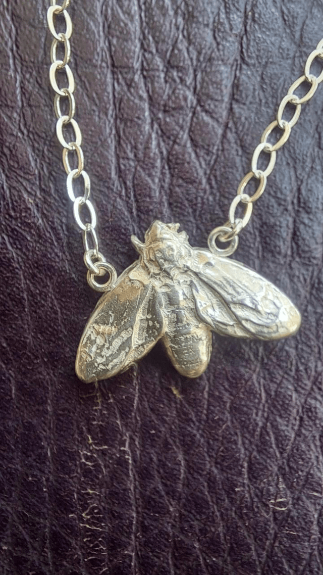 Silver Tiger Moth pendant 