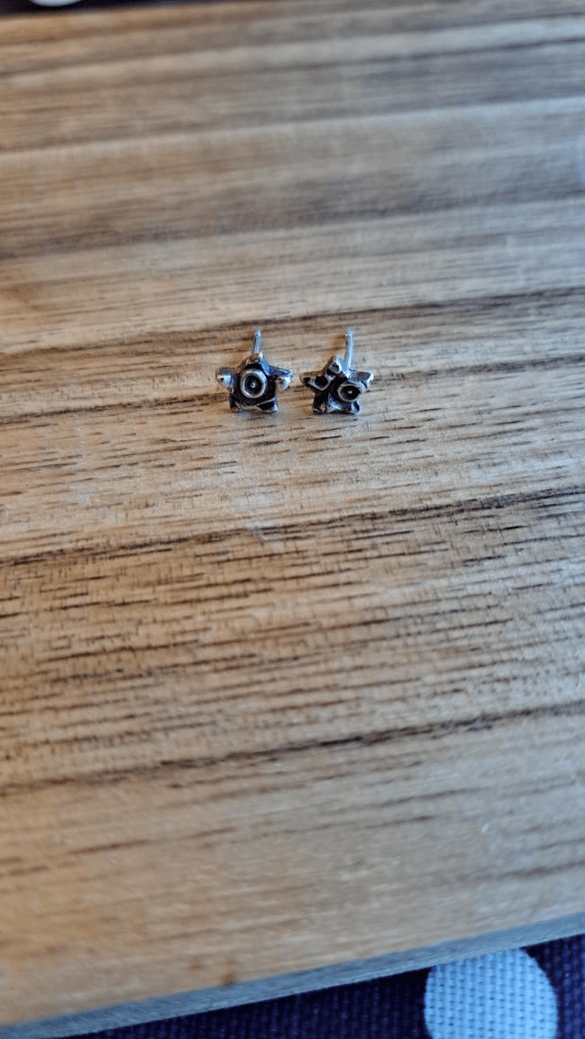 Swirly star studs