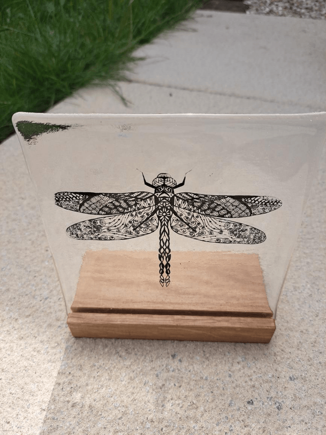 Dragonfly in stand