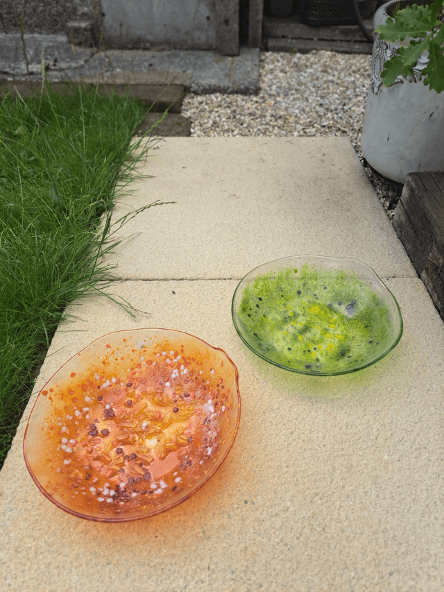 Green frit bowl