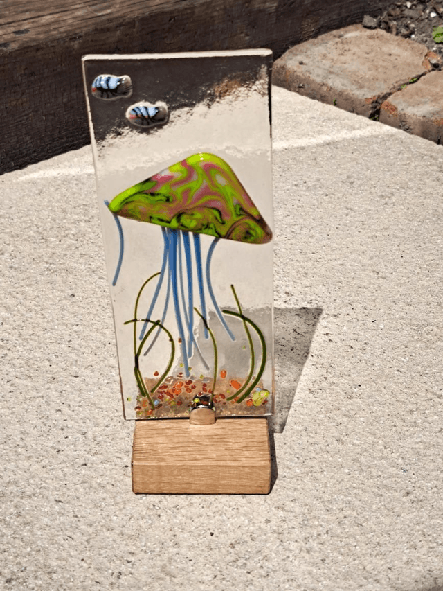 Jellyfish in  stand