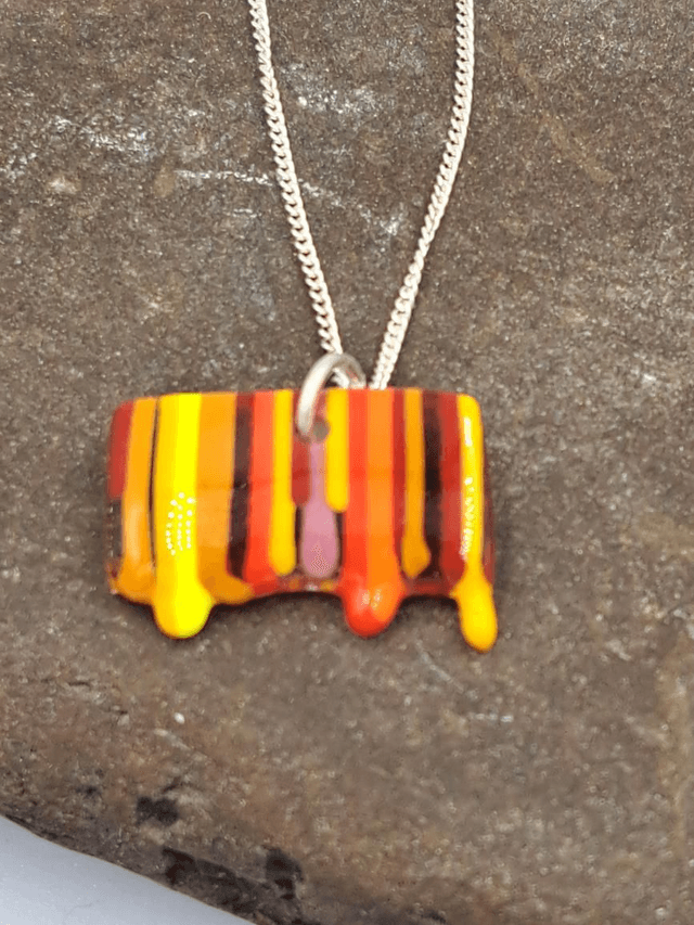 Dripping Paint Pendant 