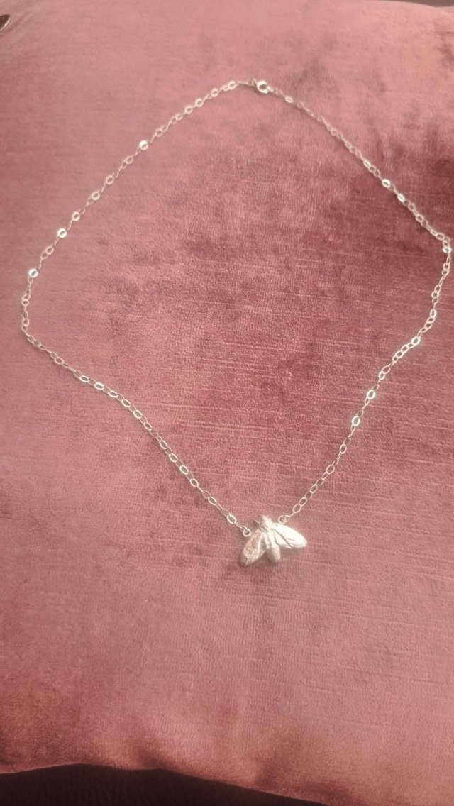Silver Tiger Moth pendant 