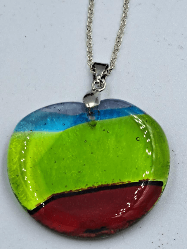 Stripey Circular Pendant 