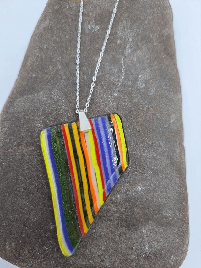 Asymmetric Stringer Strip Pendant 