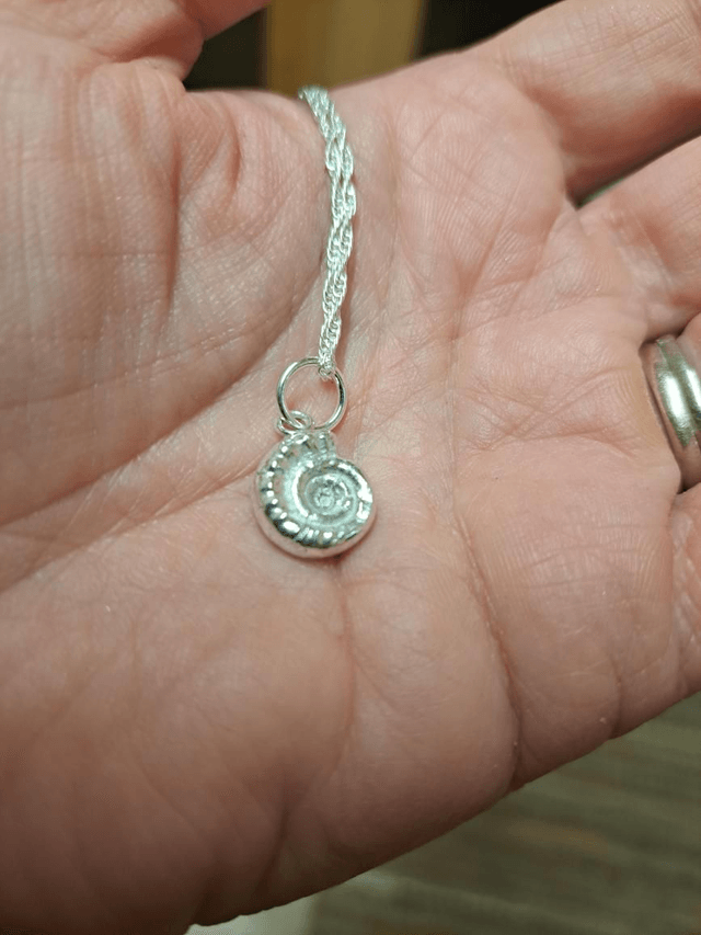 Ammonite Silver Pendant 