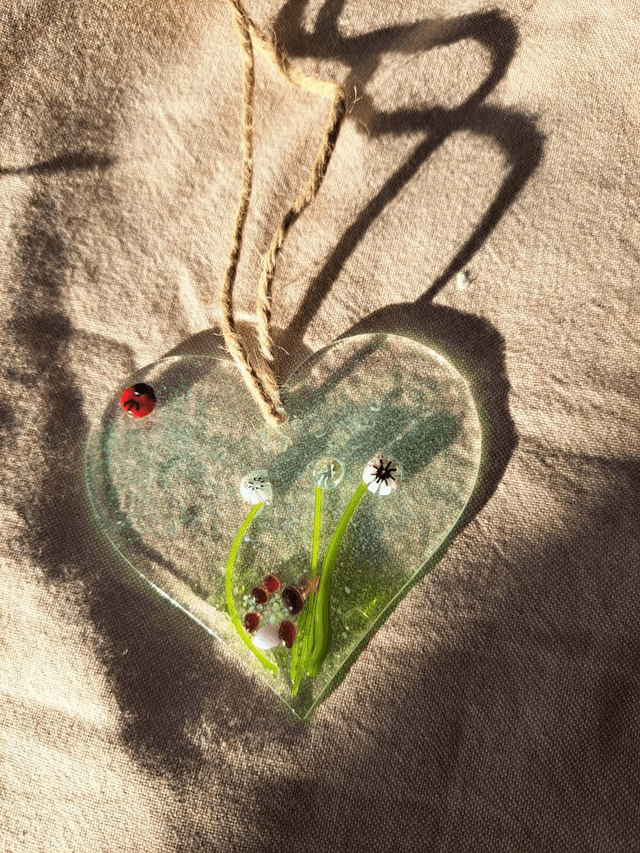 floral hanging hearts