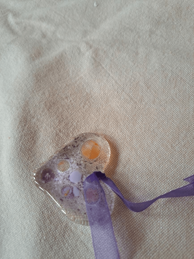 Purple heart floral bunting
