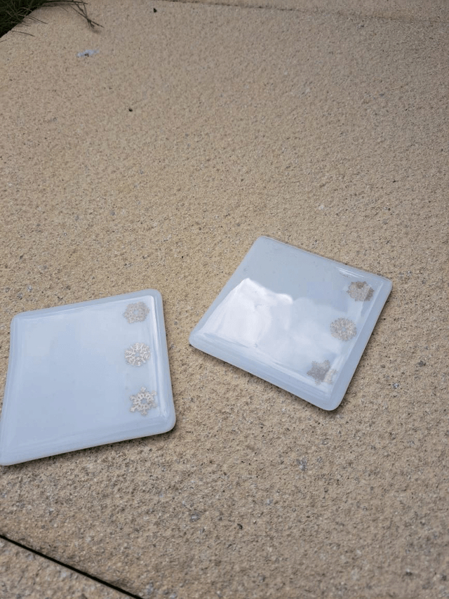 Snowflake coasters 