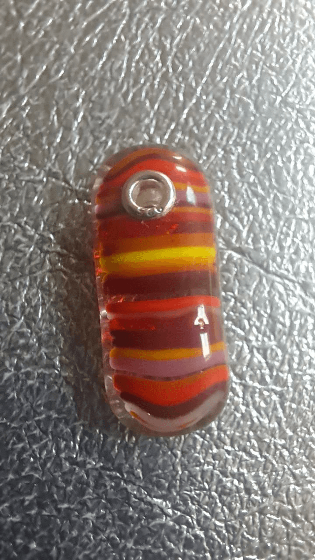 Orange striped pendant 