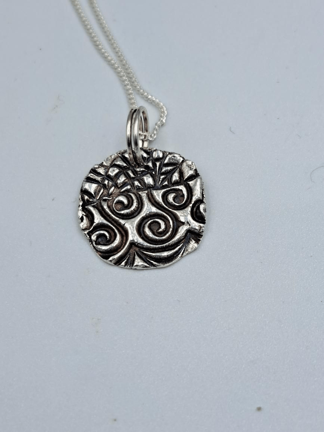 Circular Silver Pendant 