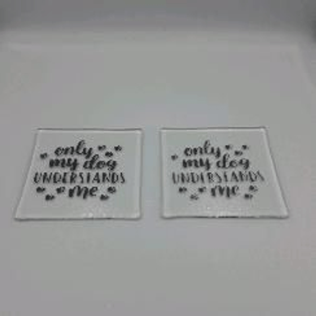 Dog logo coasters 
