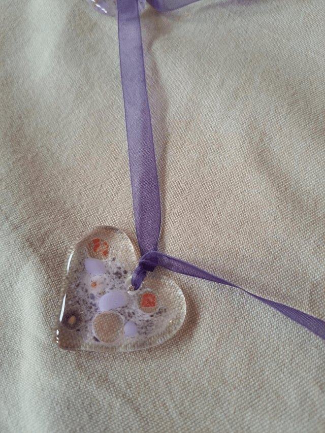 Purple heart floral bunting