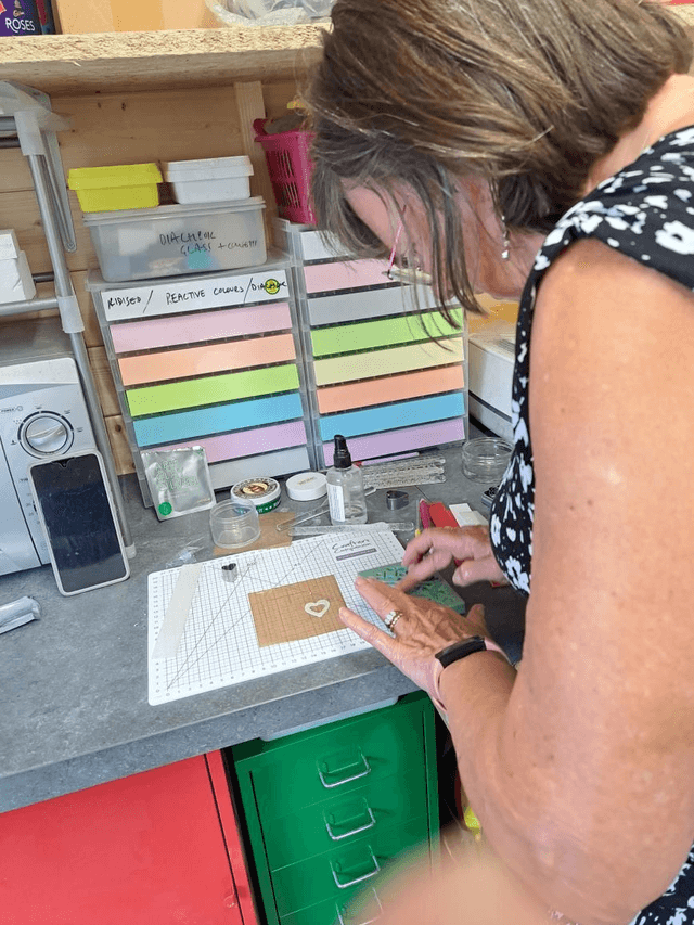 Silver clay and fused glass combined workshop