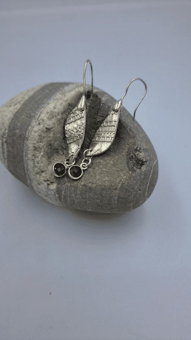 Amythest drop earrings 