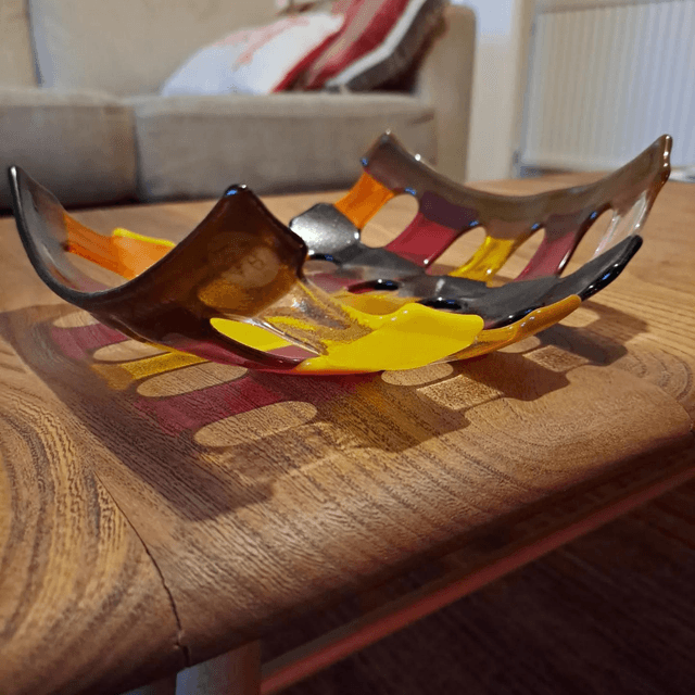 Orange weave bowl