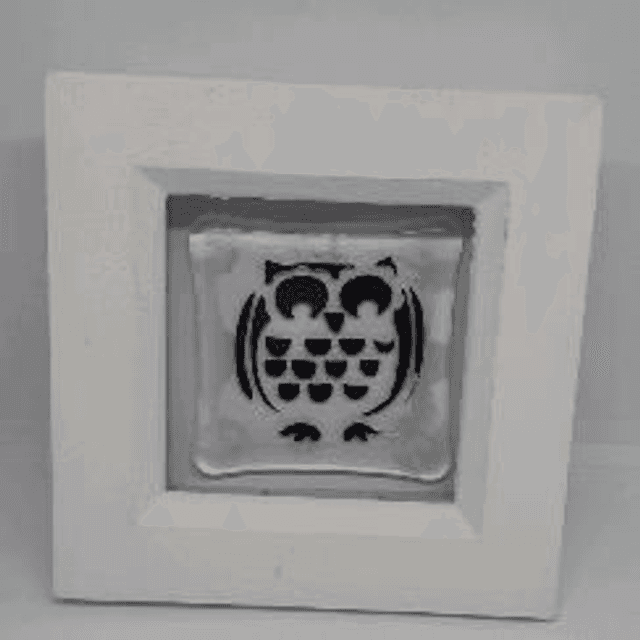 Monochrome owl box frame