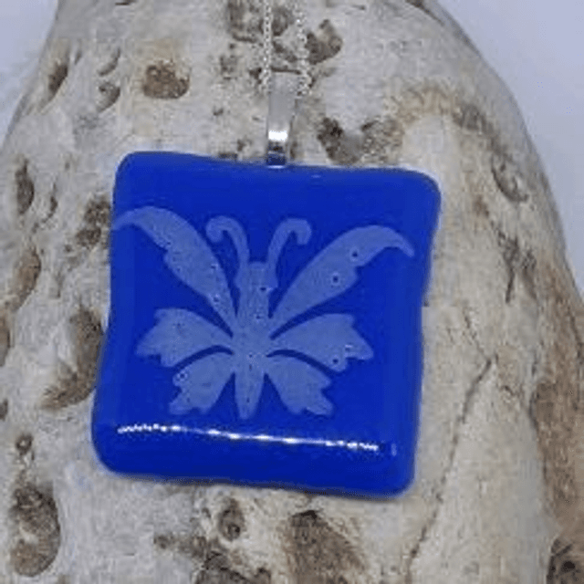 Blue butterfly pendant