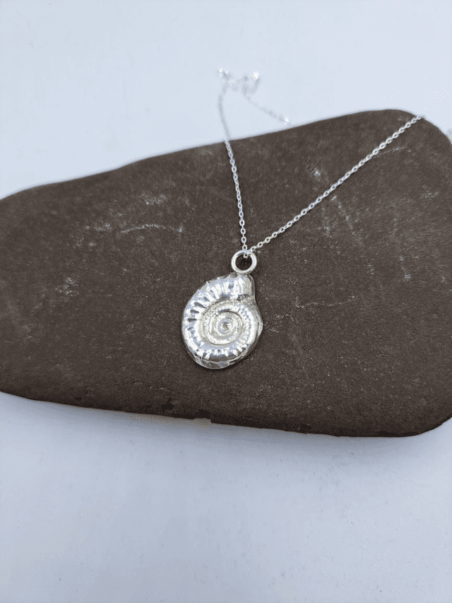 Ammonite Silver Pendant 