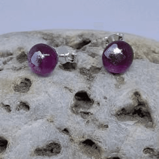 Fushia and silver stud 