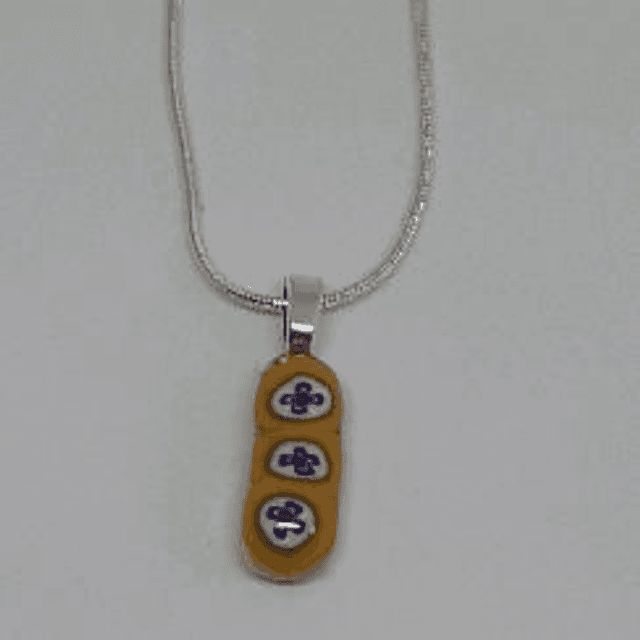 yellow milliefiori pendant