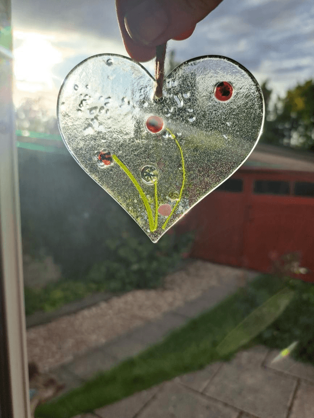 floral hanging hearts