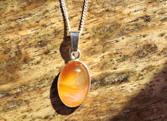 Amber Agate Pendant 