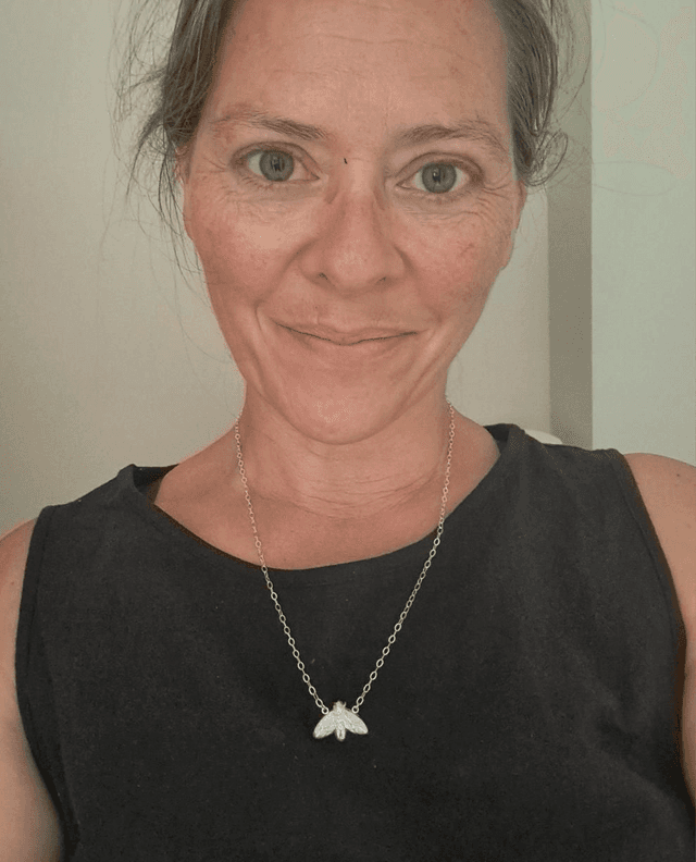 Silver Tiger Moth pendant 